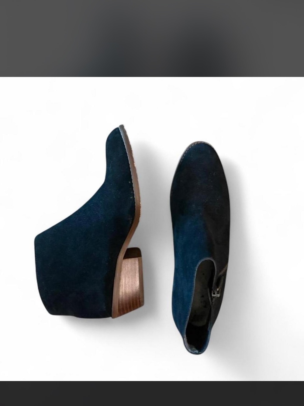 Suede Ankle Booties in black